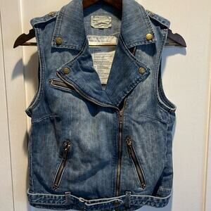 Current Elliott The Sleeveless Moto Biker Vest Size 2 (Med)